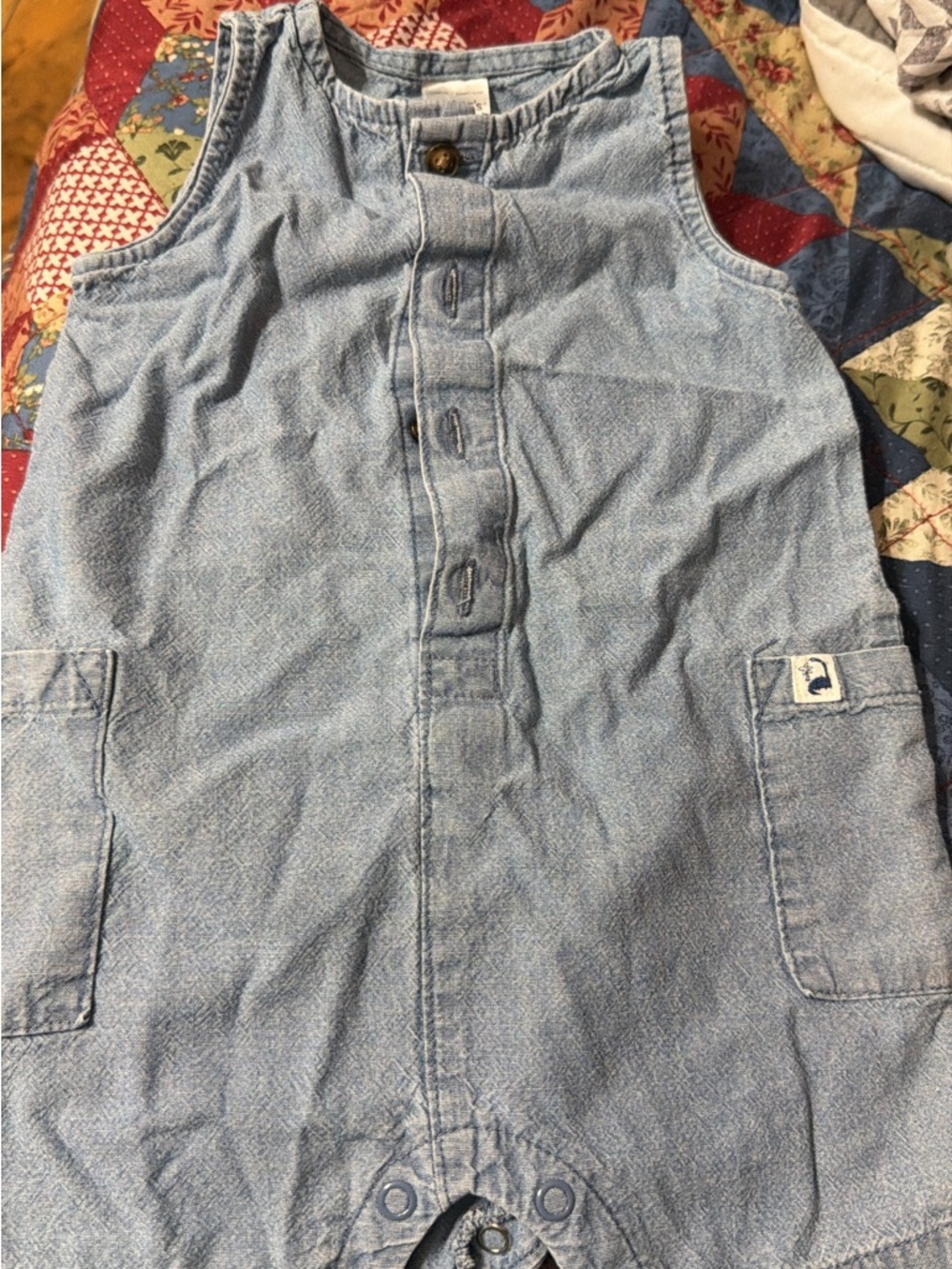 Light Blue Denim Baby One-Piece Bodysuit